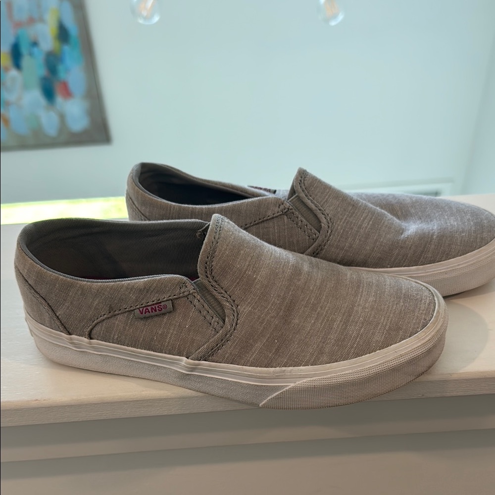 Vans Gray Slip-On Loafers